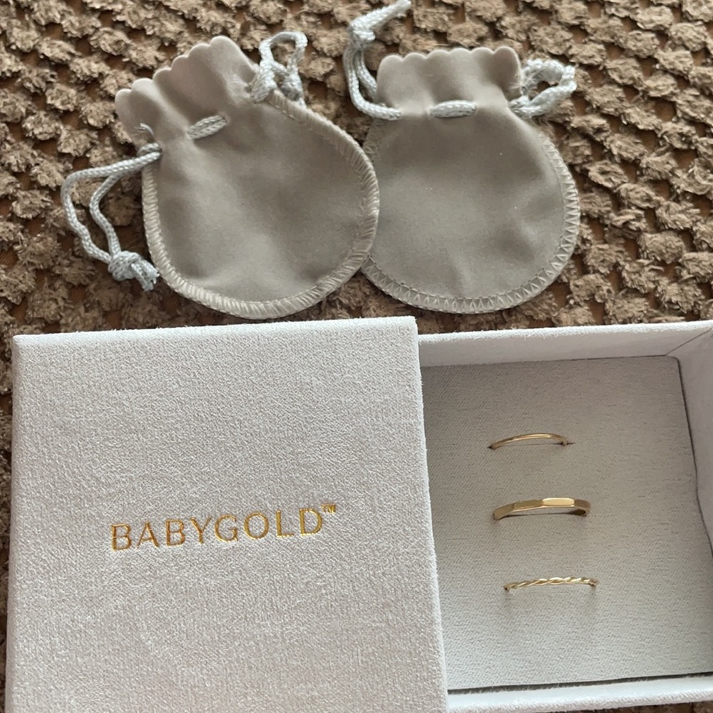 Baby Gold Rings (solid 14k gold!)